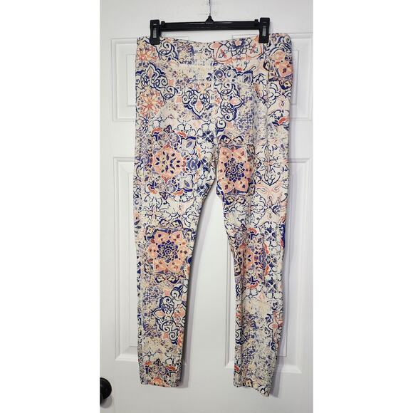 Lucky Brand Lotus floral multicolored Leggings Size Large - Picture 1 of 5
